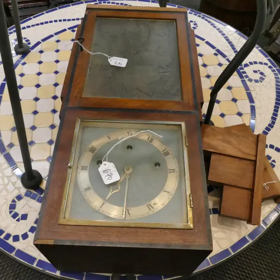 OAK DECO STYLE WALL CLOCK