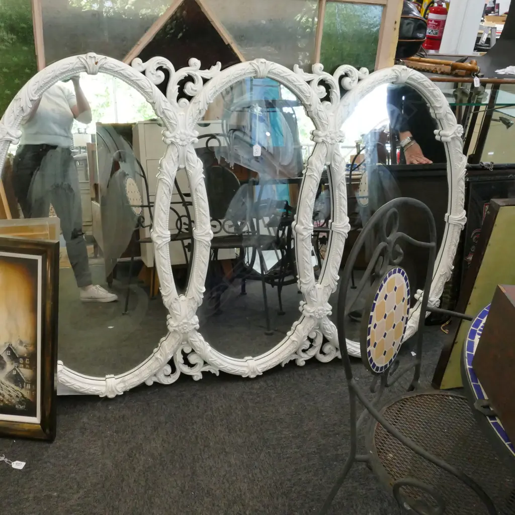 LARGE 3 OVAL MIRROR L 1580 MM Image 1++