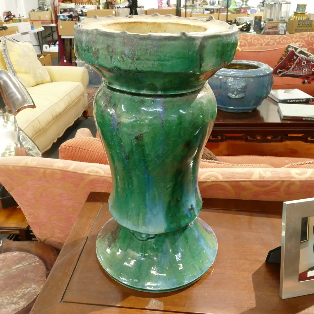 TRICKLE GLAZE PLANTER STAND H. 510MM Image 1++