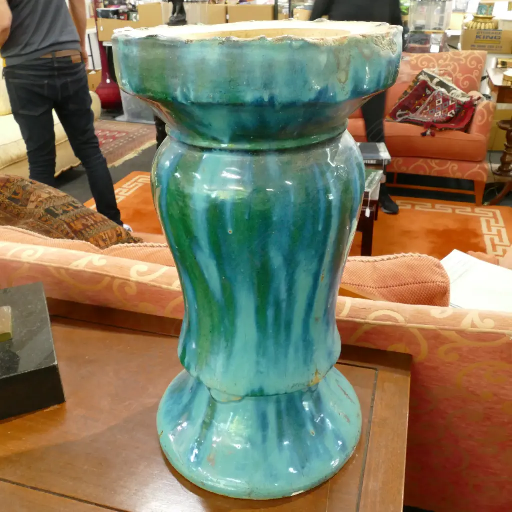 TRICKLE GLAZE PLANTER STAND H. 530MM Image 1++