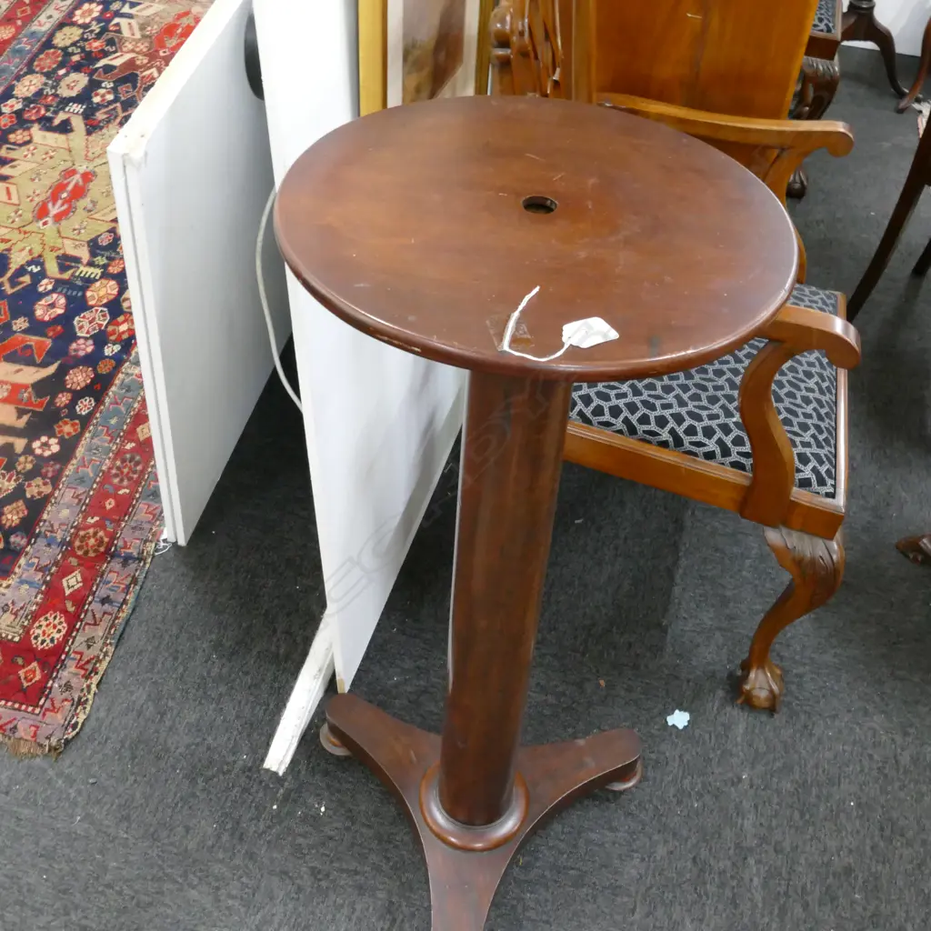 WILLIAM IV MAHOGANY TELESCOPIC DUMB WAITER with central rising mechanism now absent. H.1000mm Image 1++