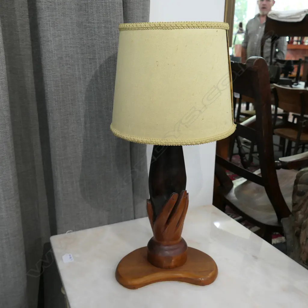 VINTAGE HAND LAMP W. ORIG. SHADE 500MM H Image 1++
