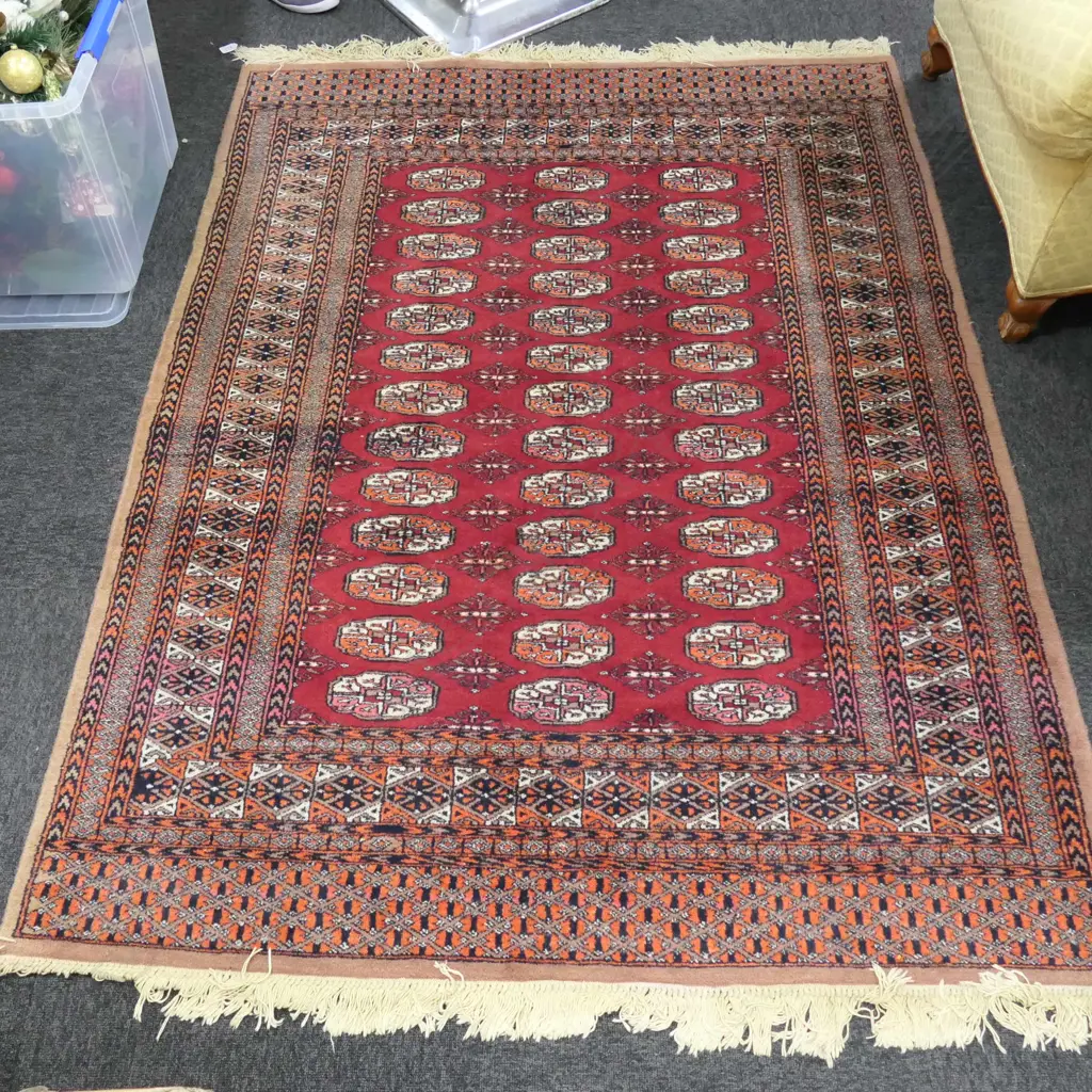 HAND KNOTTED TURKMAN TEKKI TRIBAL 130 X 177 CM Image 1++