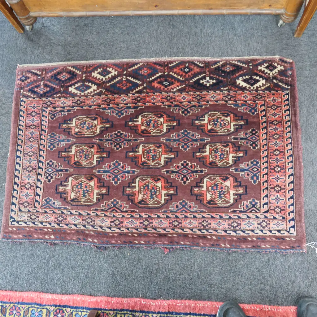 WORN WOVEN EDGE RUG 117 X 80 CM Image 1++