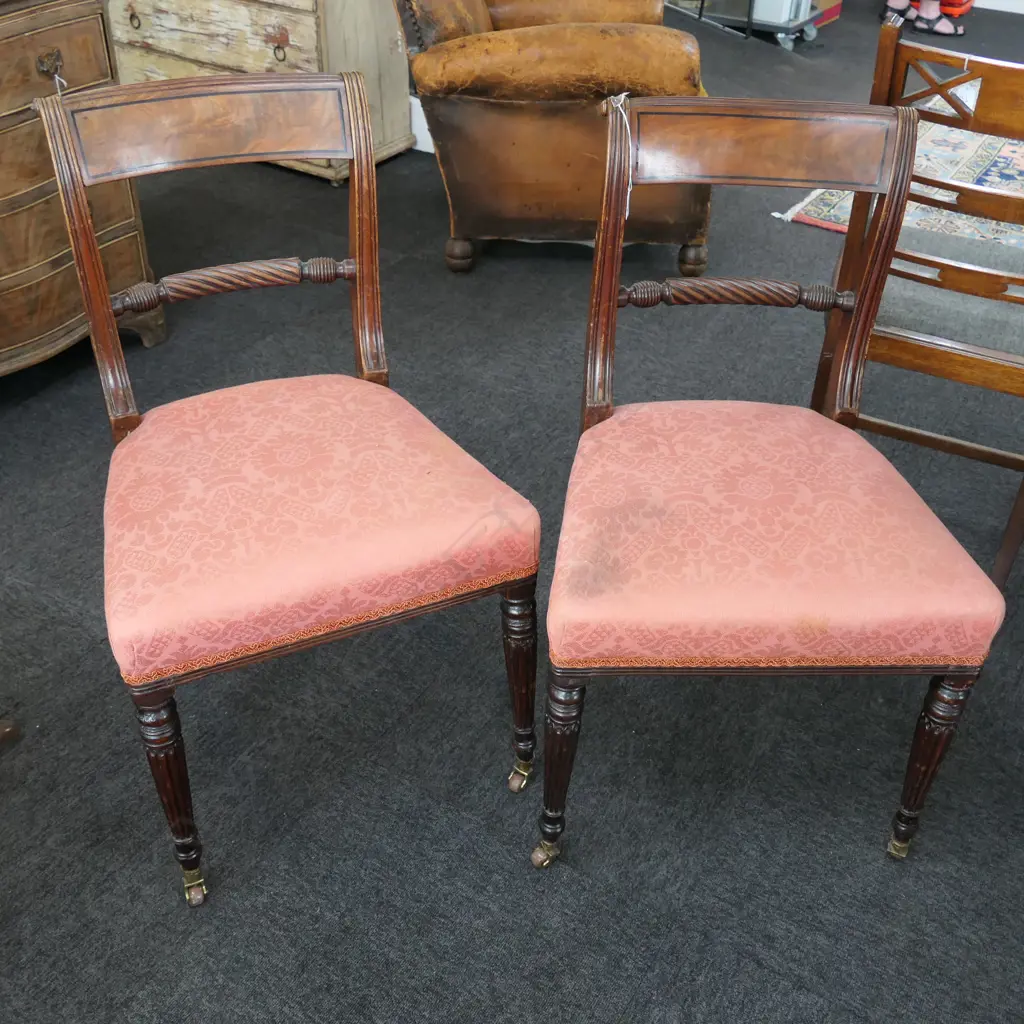 2 REGENCY STYLE MAHOGANY CHAIRS + ANOTHER A/F Image 1++