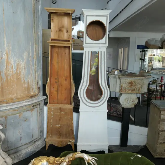 3 SCANDINAVIAN CLOCK BODIES - LARGEST H. 2400MM