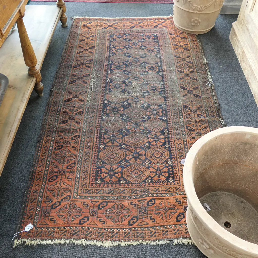 BALUCHI RUG VERY WORN 2060 X 1060MM  Image 1++