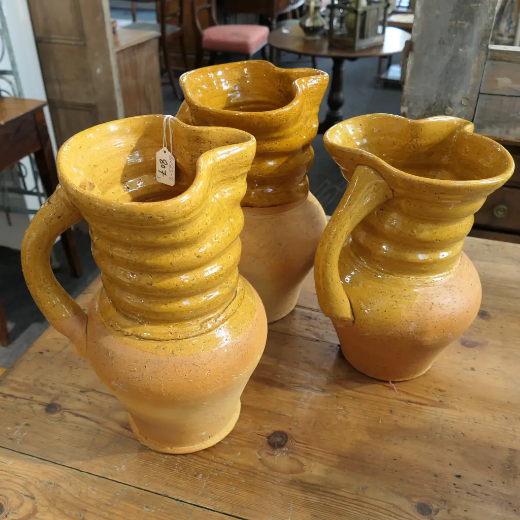 3 ROSS MITCHELL-ANYON LGE POTTERY JUGS Image 1++