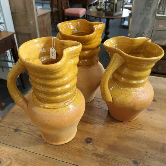3 ROSS MITCHELL-ANYON LGE POTTERY JUGS