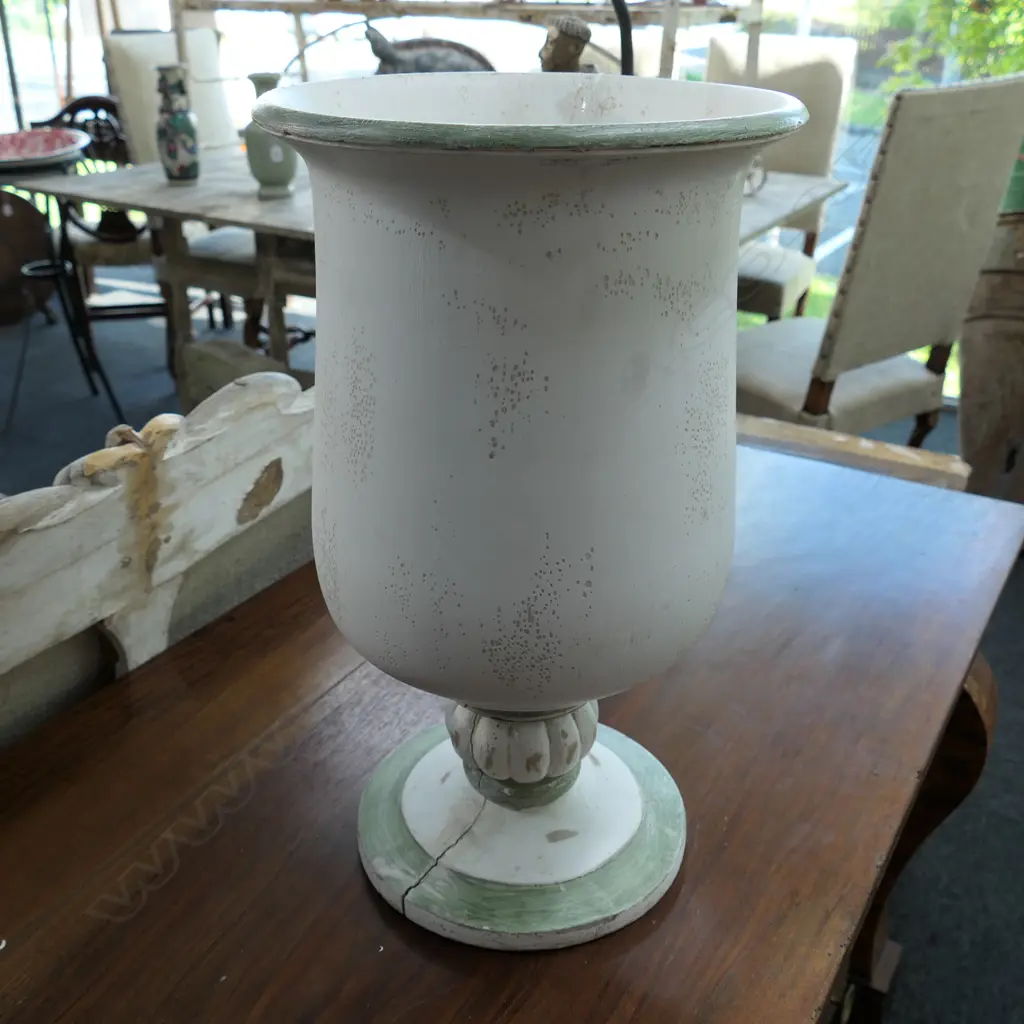 PAINTED WOODEN PLANTER H 460 MM Image 1++