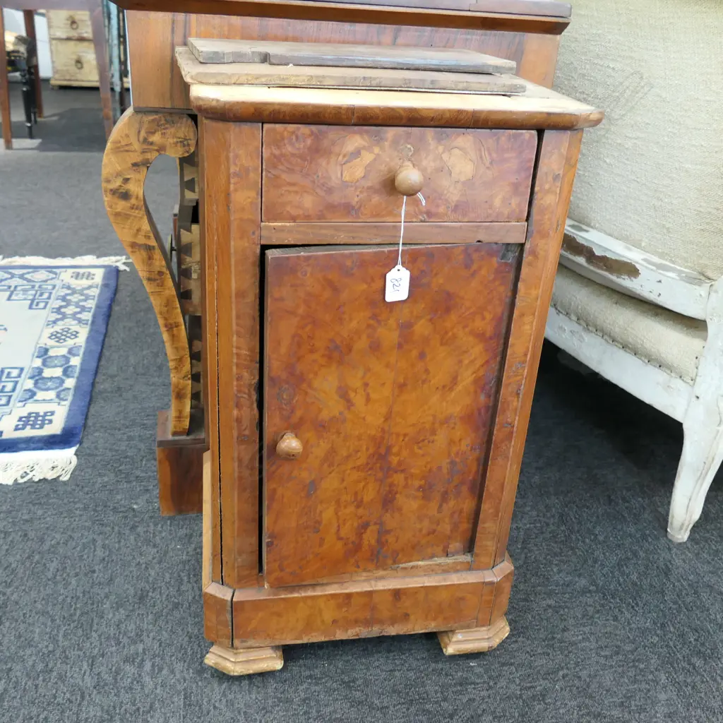RESTORERS WALNUT BEDSIDE CABINET H. 690MM Image 1++