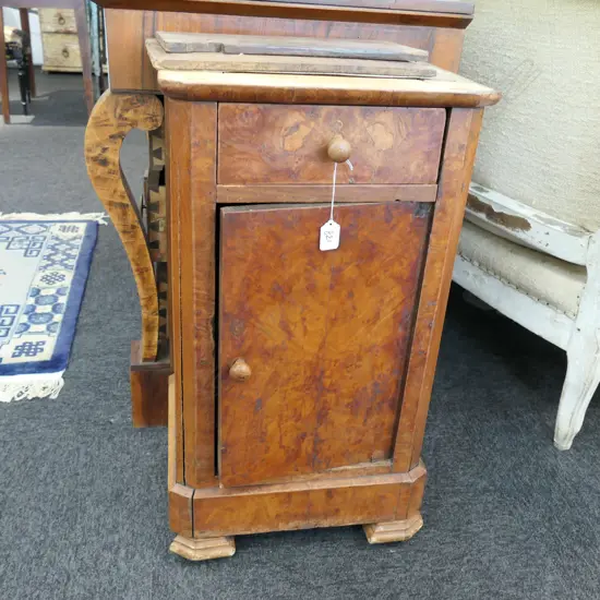 RESTORERS WALNUT BEDSIDE CABINET H. 690MM