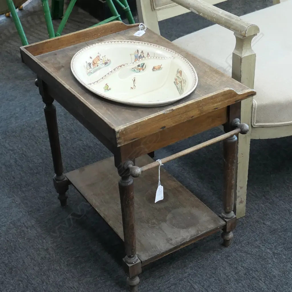 NURSERY BOWL + WOODEN STAND W. 510MM Image 1++