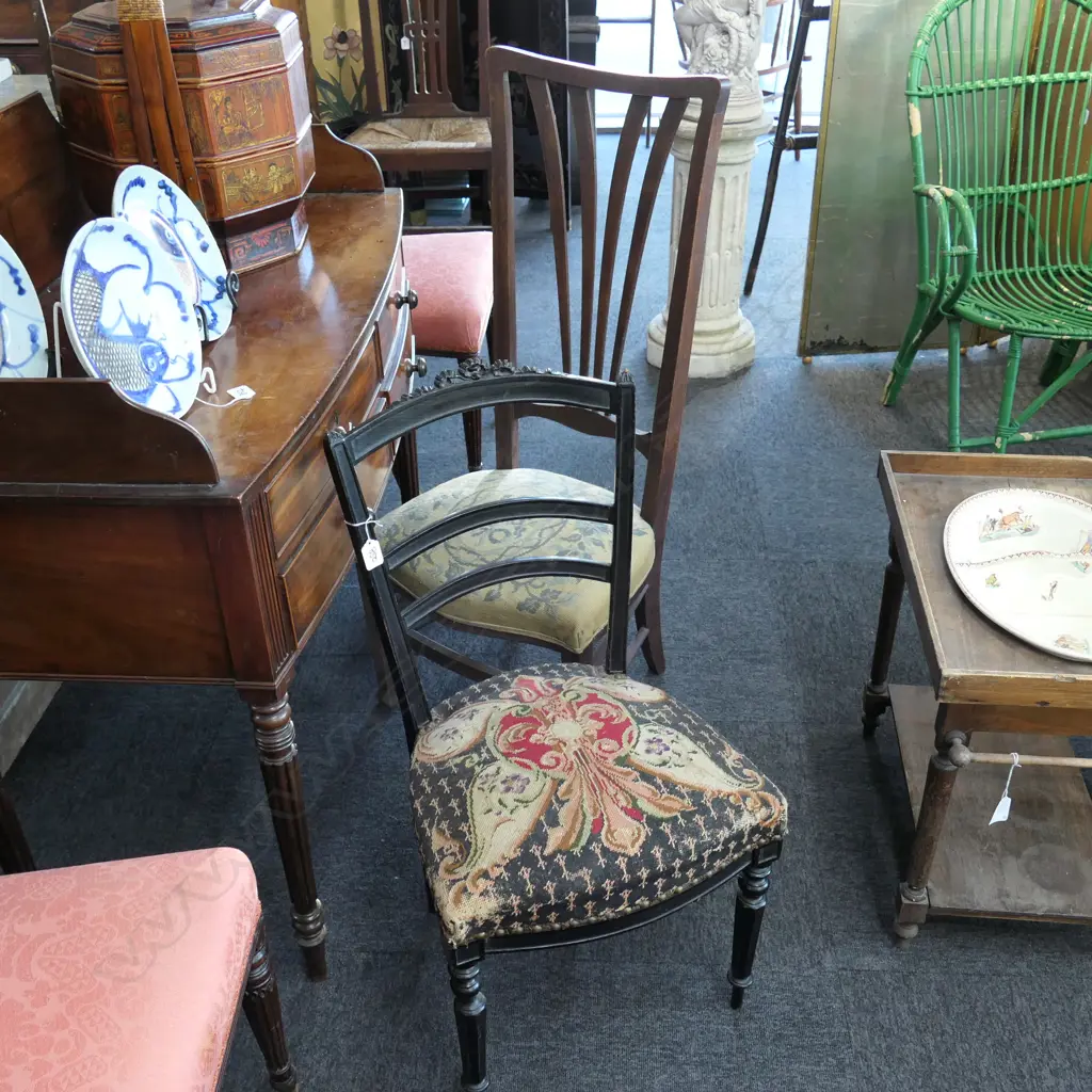 2 TAPESTRY SIDE CHAIRS Image 1++