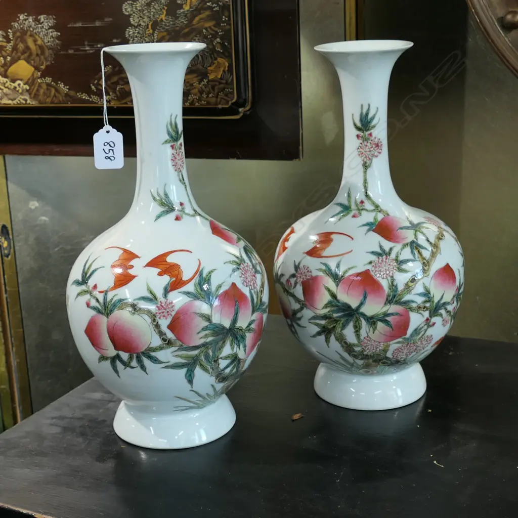 PR HAND PAINTED JAPANESE VASES H. 350MM Image 1++