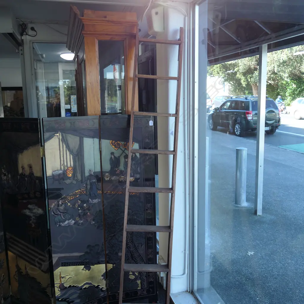 ANTIQUE WOODEN LADDER H. 2210 Image 1++