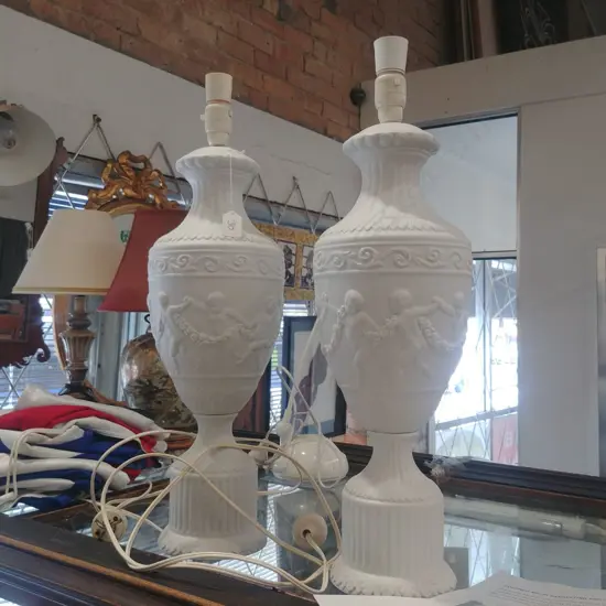 PR PARIAN WARE TABLE LAMPS