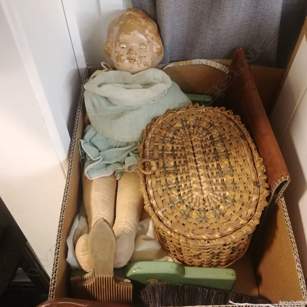 BOX LOT COMPOSITE DOLL ETC Image 1++