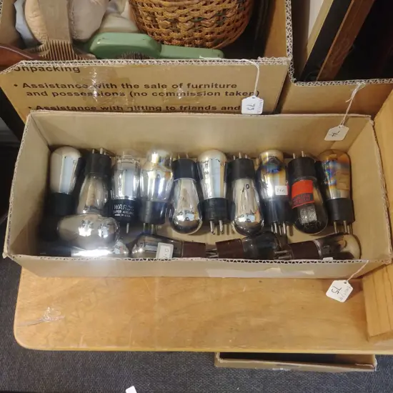 BOX OF VINTAGE VALVES