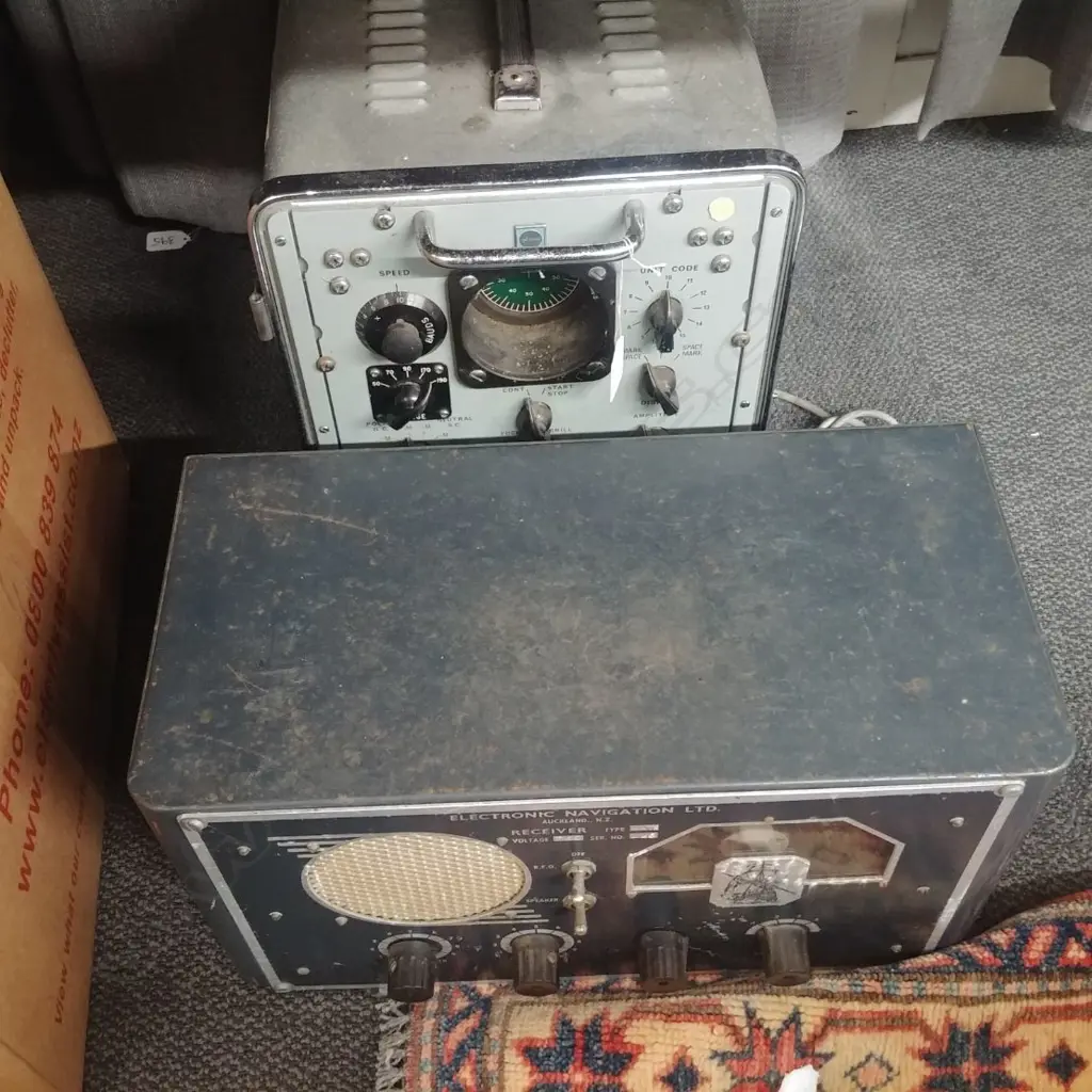 TWO VINTAGE ELECTRONIC NAVIGATION UNITS - TRANSCEIVERS? Image 1++