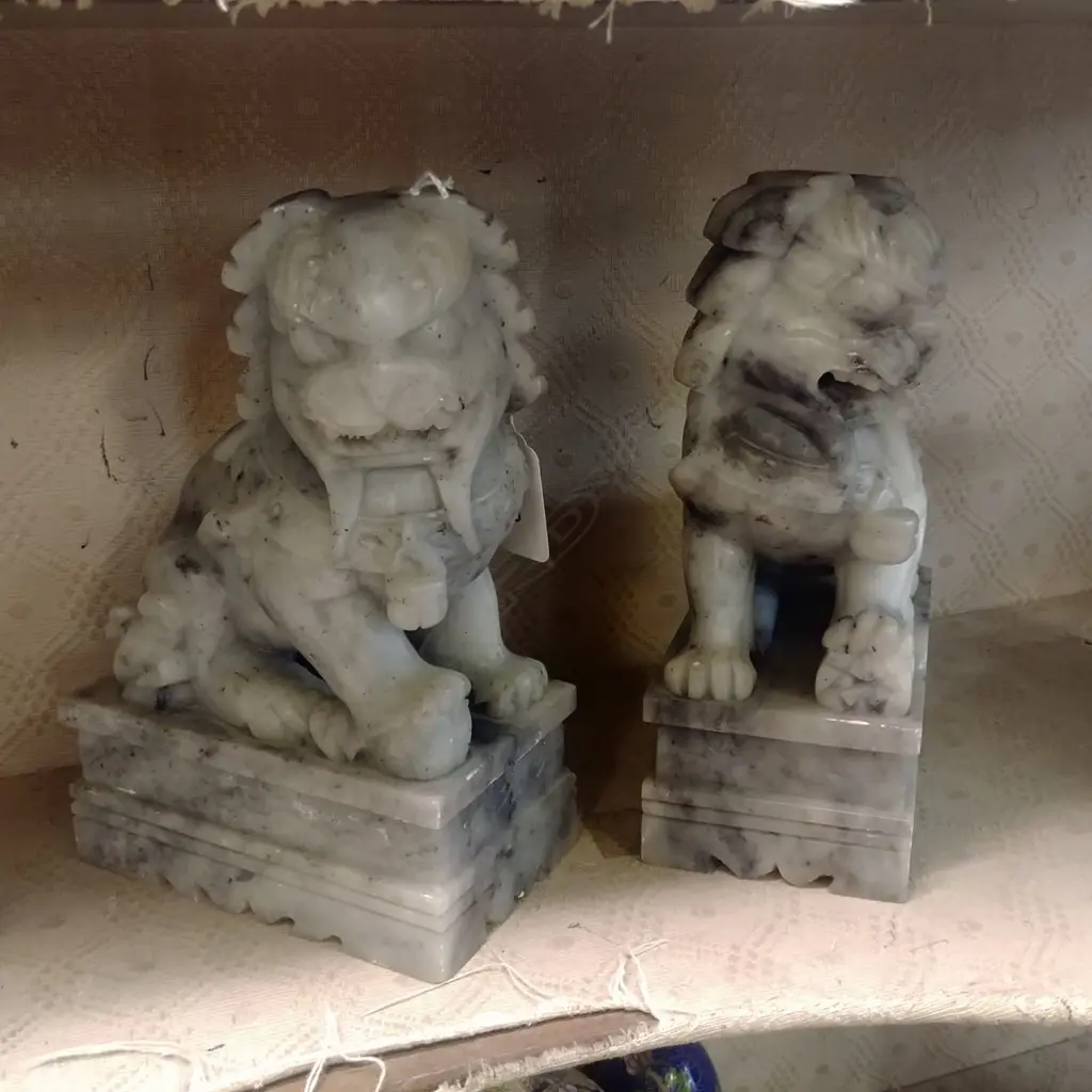 PR SOAPSTONE FOO DOGS Image 1++