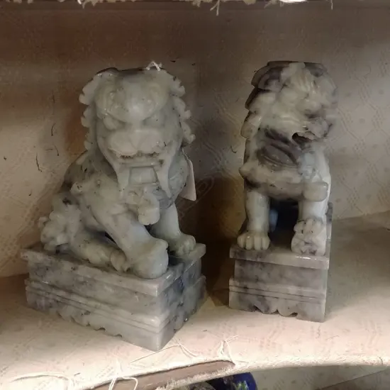 PR SOAPSTONE FOO DOGS