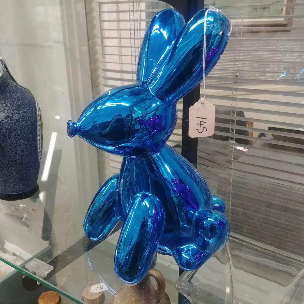 JEFF KOONS STYLE CERAMIC BALLOON MONEY BANK - RABBIT Image 1++