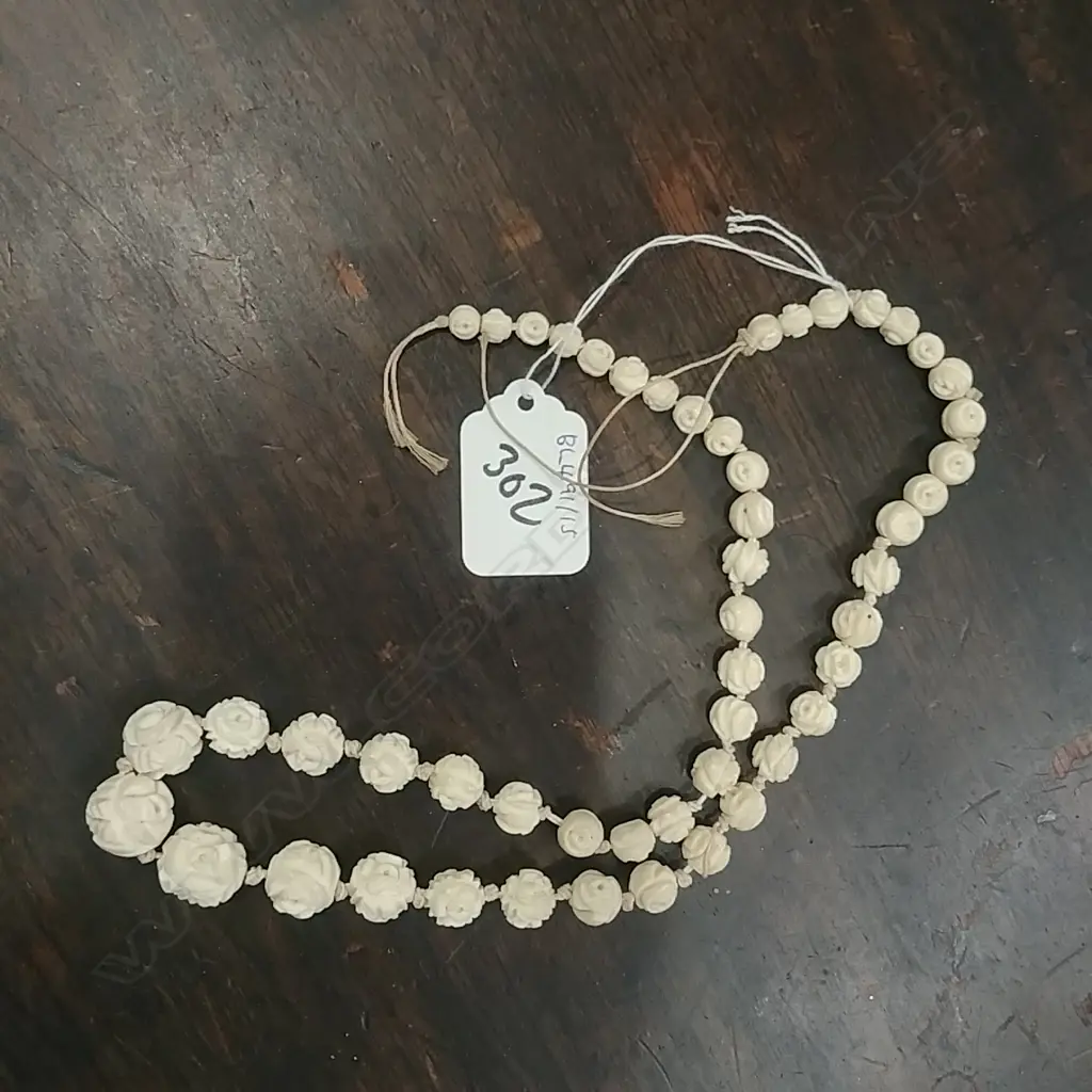 IVORY BEAD NECKLACE Image 1++