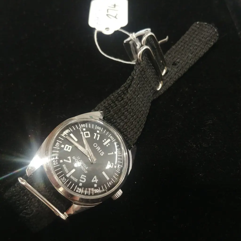 ORIS WRISTWATCH - BLACK DIAL FABRIC STRAP Image 1++