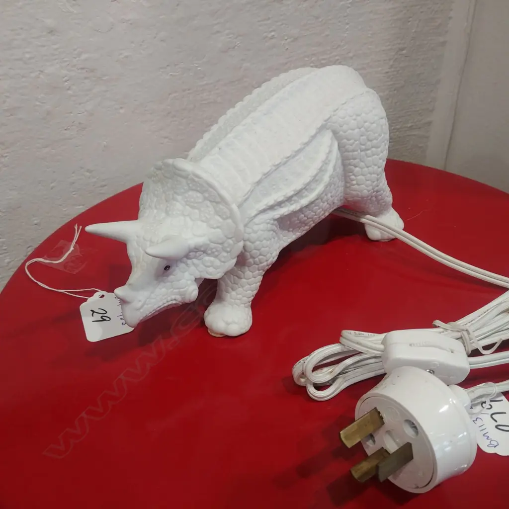 TRICERATOPS CERAMIC TABLE LAMP Image 1++