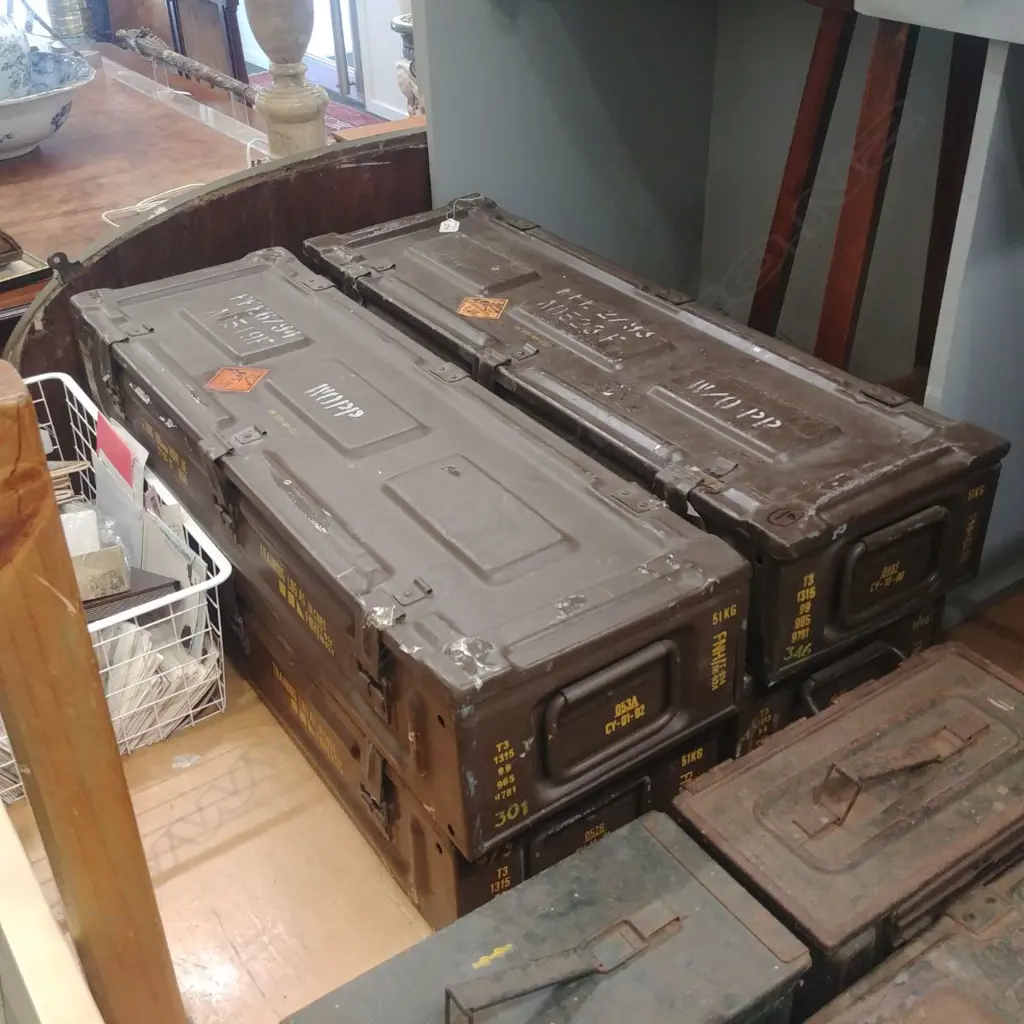 4 ARMY AMMO BOXES Image 1++
