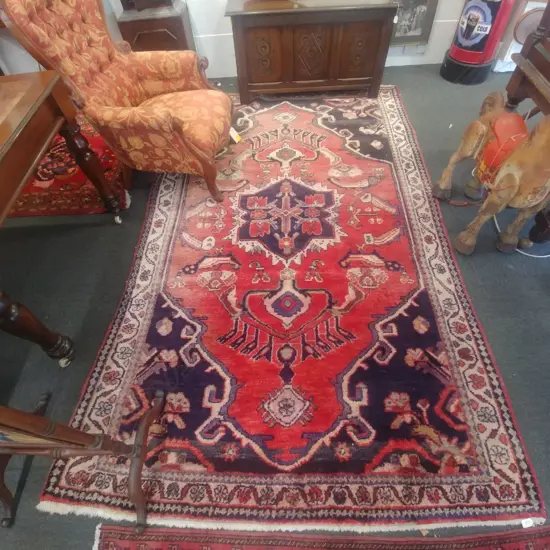 OLD PERSIAN HAND KNOTTED  KHARAGHAN RUG 261 X 161cm