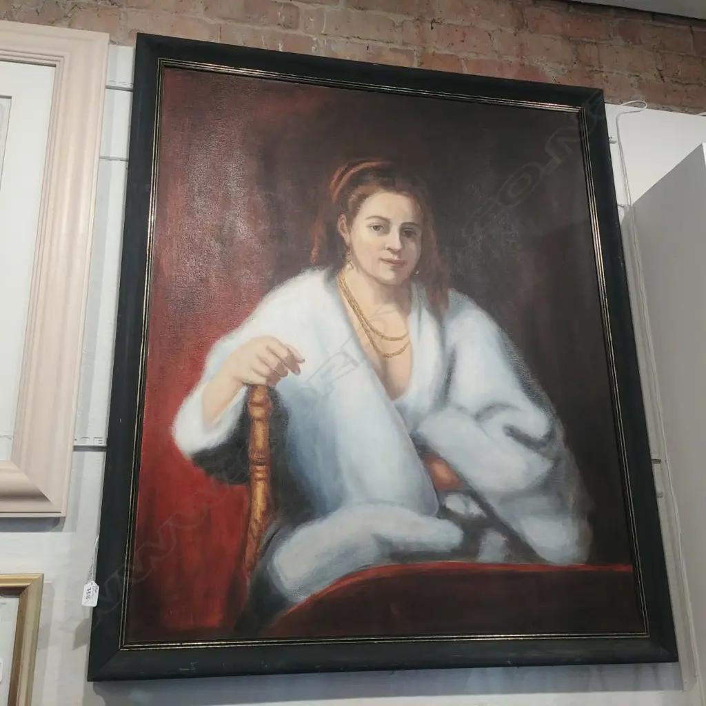 LARGE OIL - PORTRAIT OF A WOMAN Image 1++