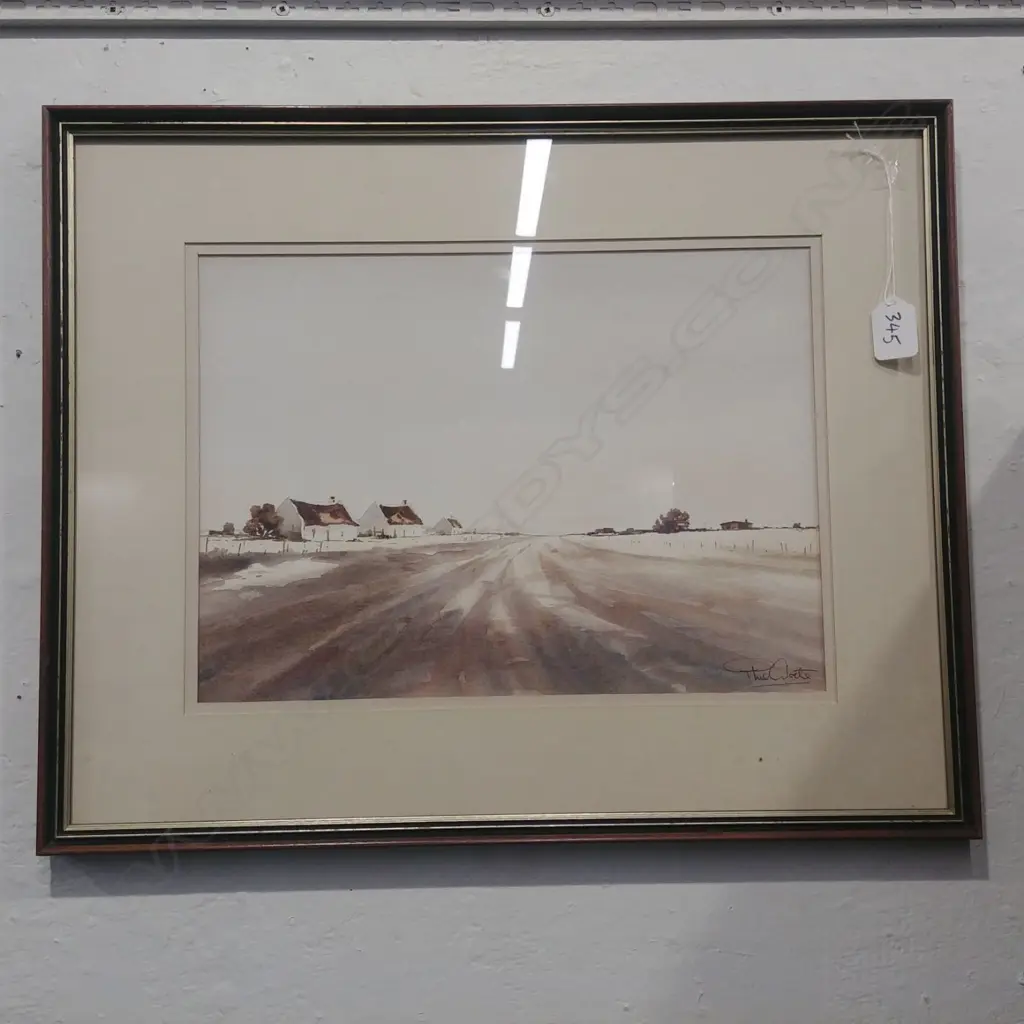 W/C SOUTH AFRICAN COTTAGES SIGNED PHIL CLOETE Image 1++