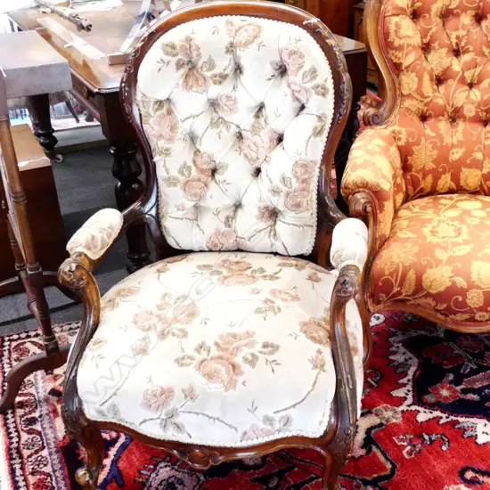 OPEN ELBOW GRANDFATHER CHAIR