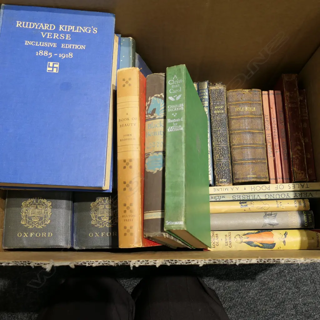 LOT ASST VINTAGE BOOKS KIPLING ETC Image 1++