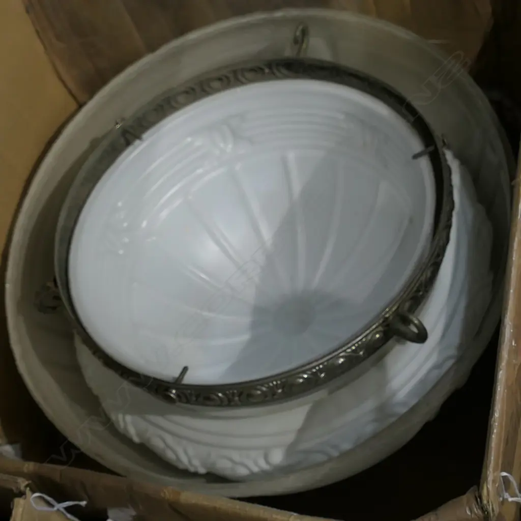 BOX LOT VINTAGE LIGHT SHADES Image 1++