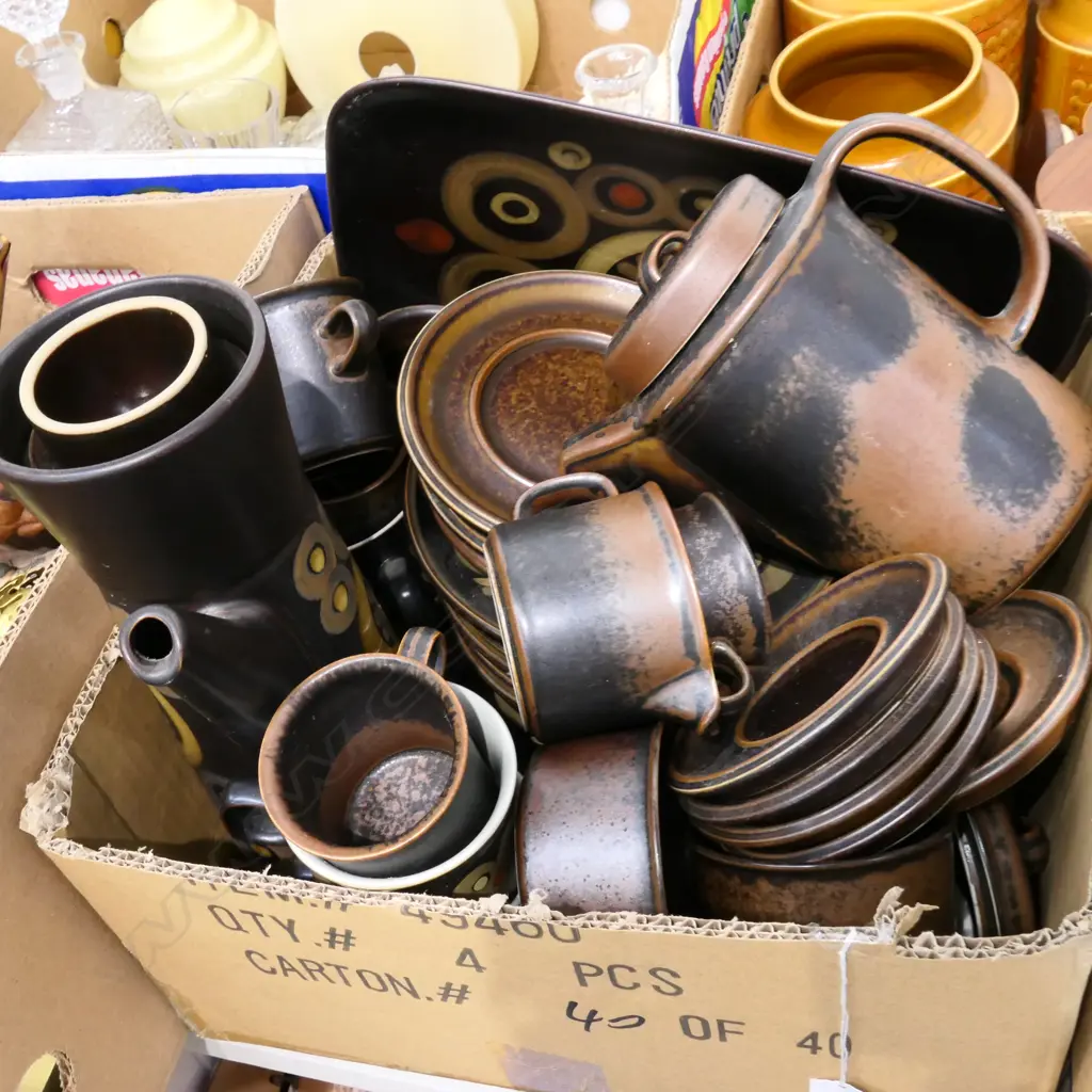 APPROX 22 PCS DENBY & VINTAGE ARABIA FINLAND PART COFFEE SET - 17PCS Image 1++