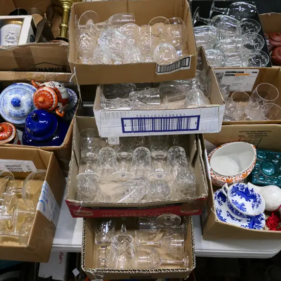 4 BOXES ASST. CRYSTAL GLASSES