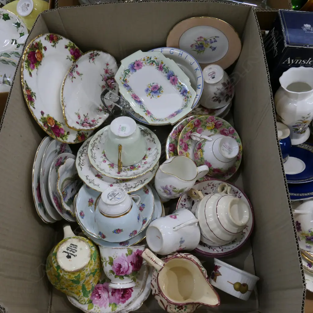 BOX LOT ASST. CHINA INCL. SHELLEY AND OCR  Image 1++