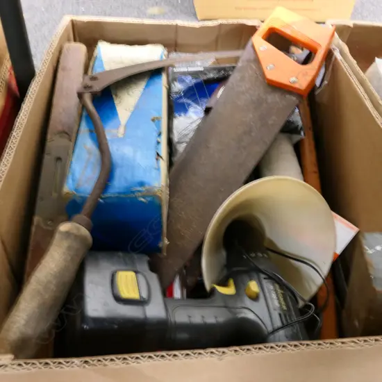 BOX OF VINTAGE TOOLS