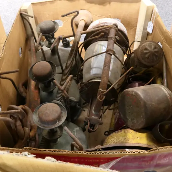 BOX OF VINTAGE TOOLS