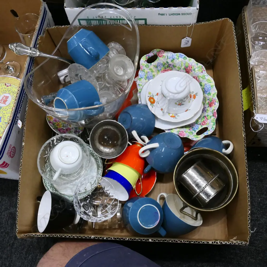 BOX LOT ASST. CHINA INCL. POOLE, R. ALBERT ETC Image 1++