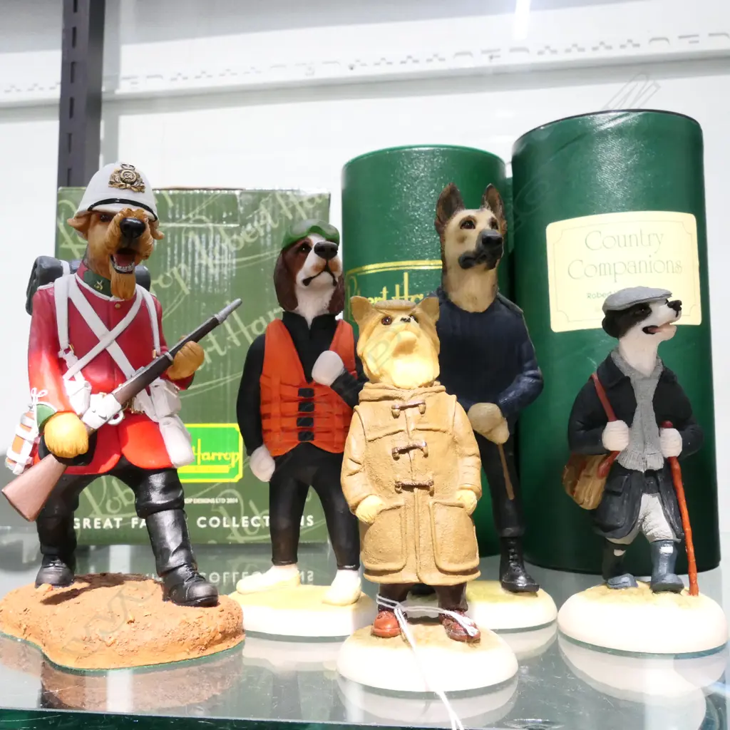 5 ROBERT HARROP RESIN DOGS - 4 BOXED Image 1++
