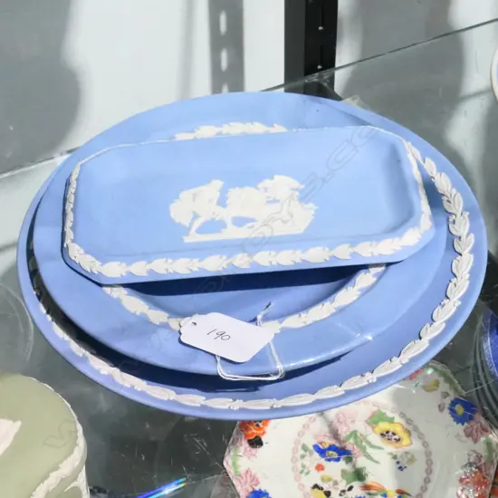 WEDGWOOD JASPERWARE 3 PLATES