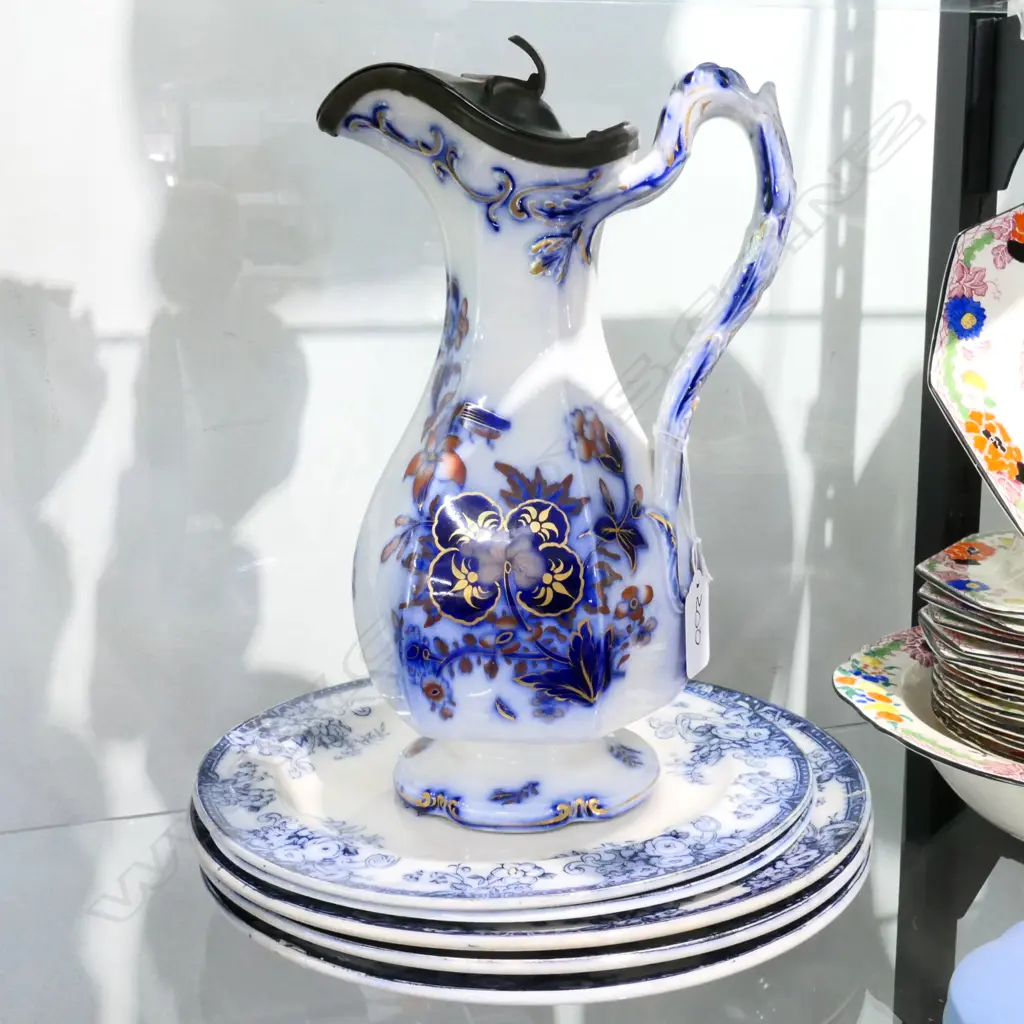 19TH CENT. PLATES AF AND JUG Image 1++