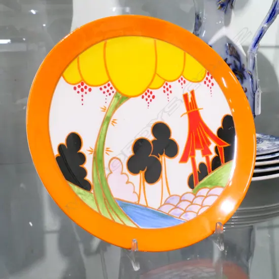 WEDGEWOOD CLARICE CLIFF SUMMERHOUSE WALL PLATE REPRODUCTION