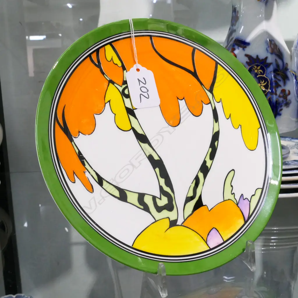 WEDGEWOOD CLARICE CLIFF HOMOLULU WALL PLATE REPRODUCTION Image 1++