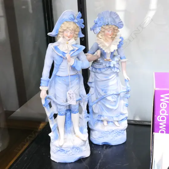 PR OF VICTORIAN BISQUE FIGURES H 360 MM 
