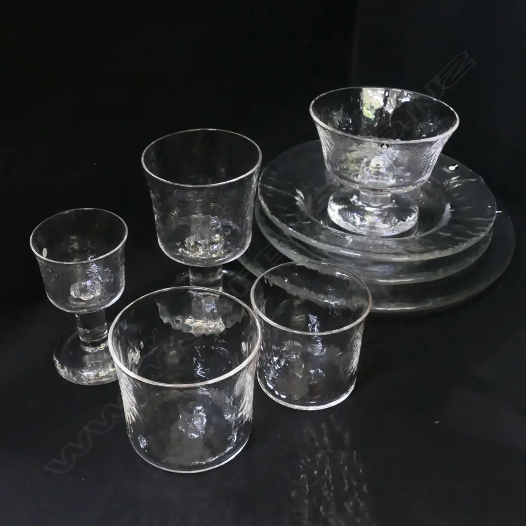 SWEDISH PUKEBERG GLASS DINNER AND LUNCHEON SET (IN ORIGINAL BOXES) Image 1++